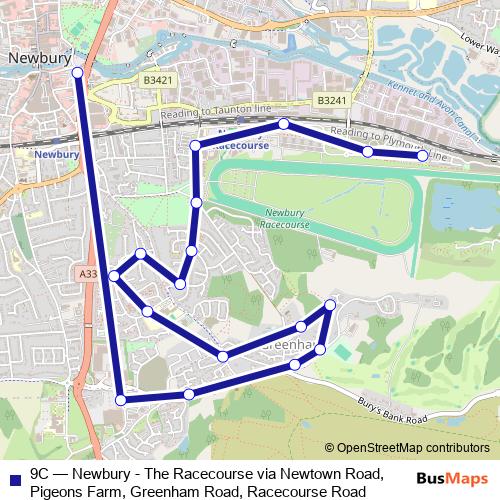 9C bus Line Map