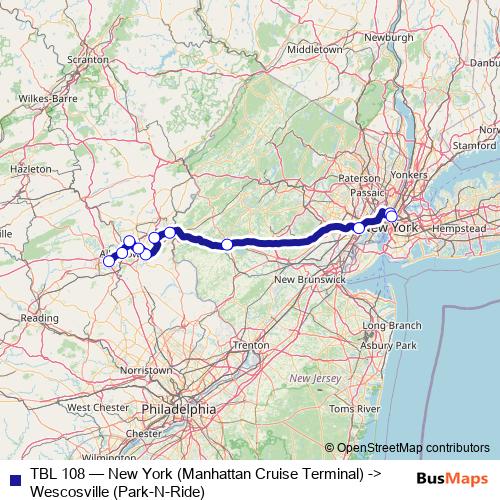 TBL 108 bus Line Map