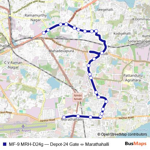 MF-9 MRH-D24g bus Line Map