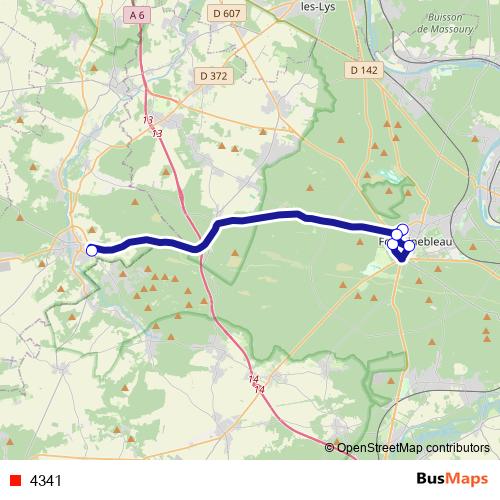 4341 bus Line Map