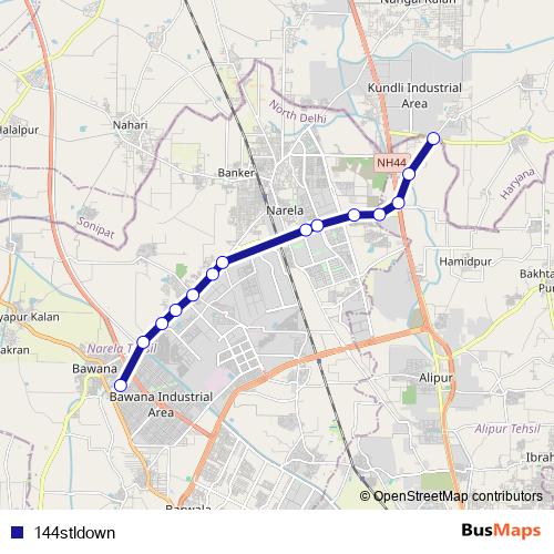 144stldown bus Line Map