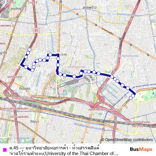 ต.45 bus Line Map