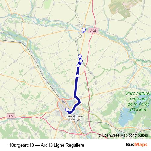 10srgearc13 bus Line Map