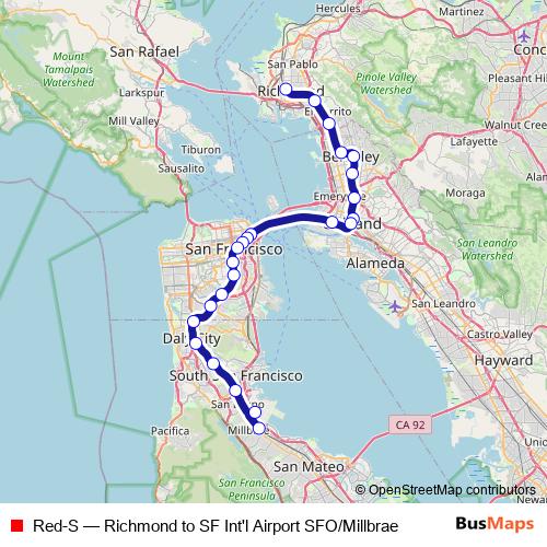 Red-S metro Line Map