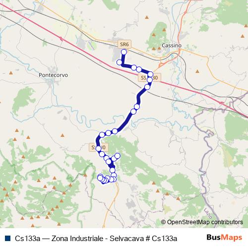 Cs133a bus Line Map