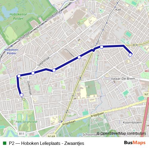 P2 bus Line Map