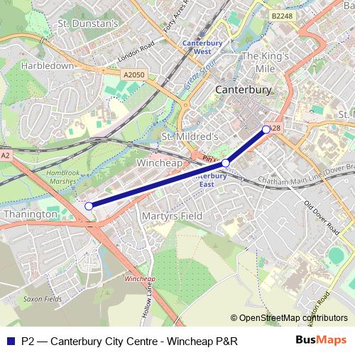 P2 bus Line Map