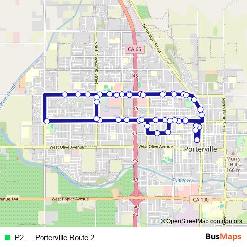 P2 bus Line Map