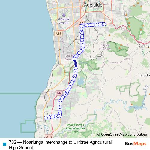 782 bus Line Map