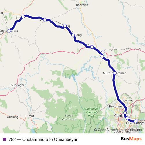 782 bus Line Map