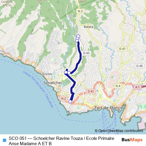 SCO 051 bus Line Map