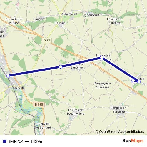 8-8-204 bus Line Map