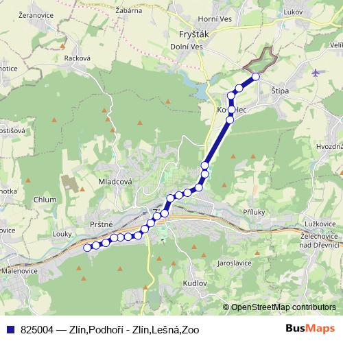 825004 trolleybus Line Map
