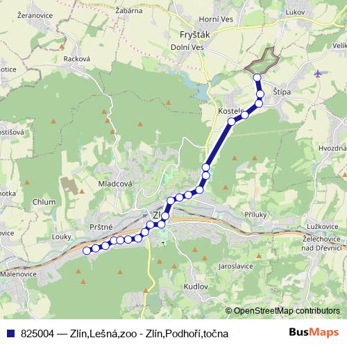 825004 trolleybus Line Map