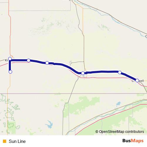 Sun Line bus Line Map