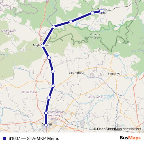 61607 rail Line Map