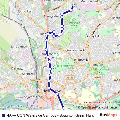 4A bus Line Map