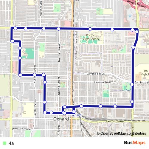 4a bus Line Map