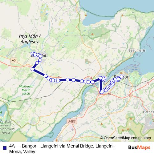 4A bus Line Map