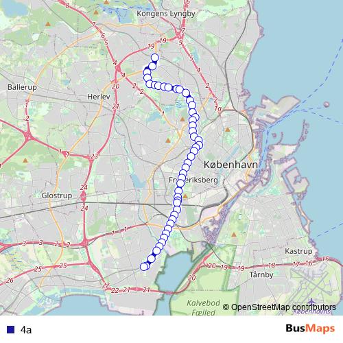 4a bus Line Map