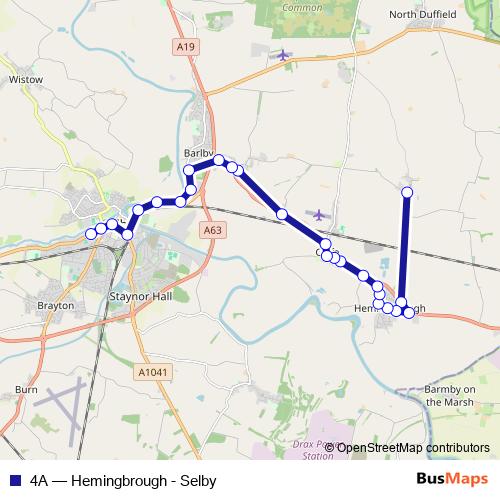 4A bus Line Map