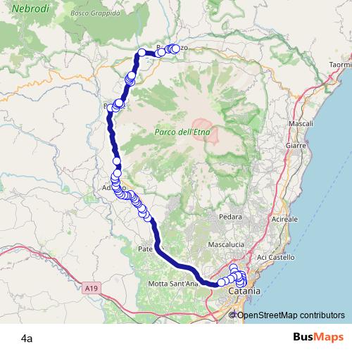 4a bus Line Map