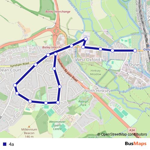 4a bus Line Map