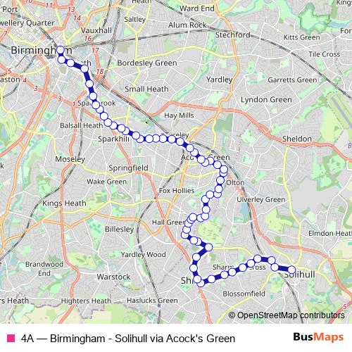 4A bus Line Map