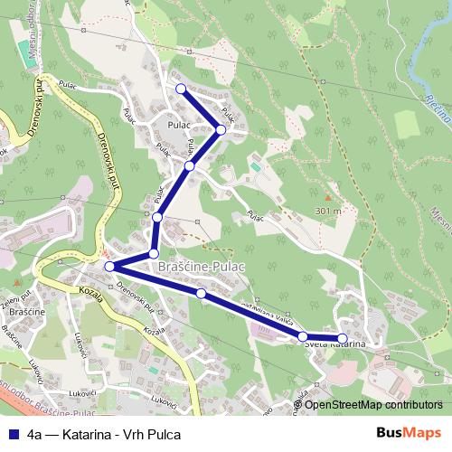 4a bus Line Map