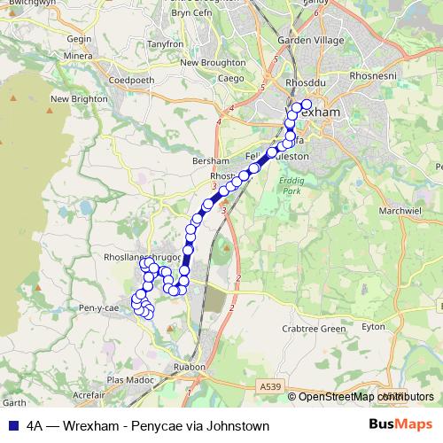 4A bus Line Map