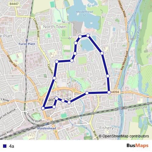 4a bus Line Map
