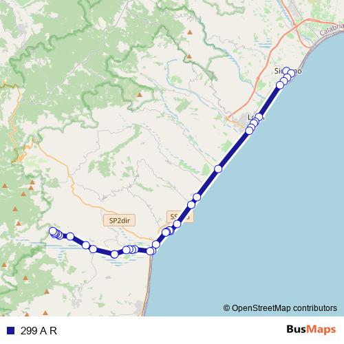 299 A R bus Line Map
