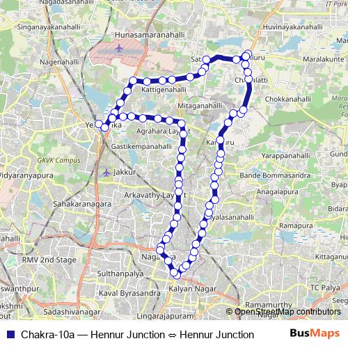 Chakra-10a bus Line Map