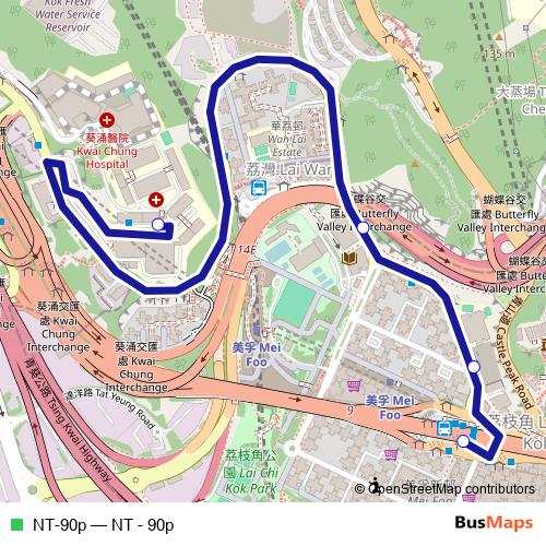 NT-90p bus Line Map