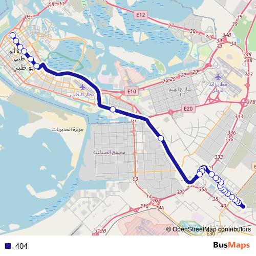 404 bus Line Map