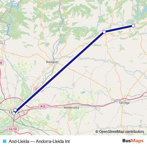 And-Lleida bus Line Map