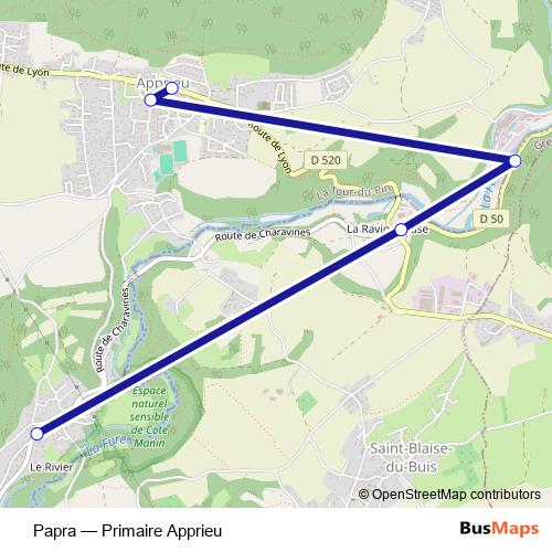 Papra bus Line Map