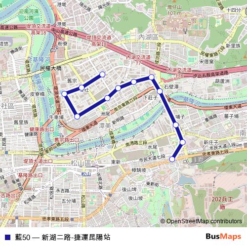 藍50 bus Line Map