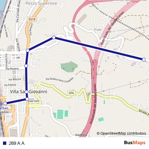 269 A A bus Line Map