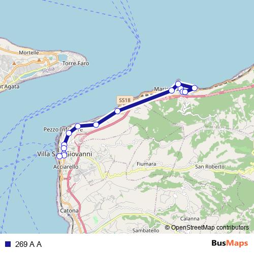 269 A A bus Line Map
