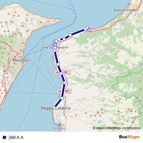 269 A A bus Line Map
