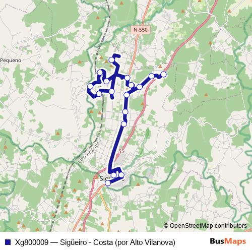 Xg800009 bus Line Map