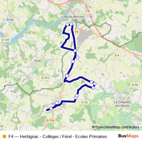 F4 bus Line Map
