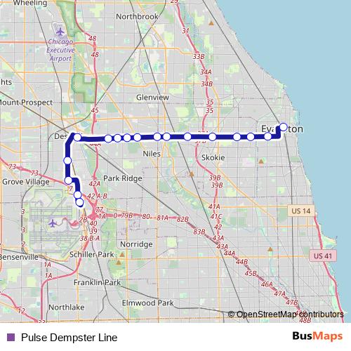 Pulse Dempster Line bus Line Map