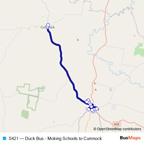 S421 bus Line Map