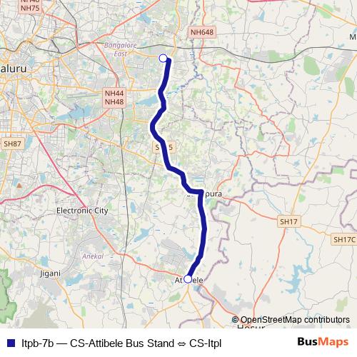 Itpb-7b bus Line Map