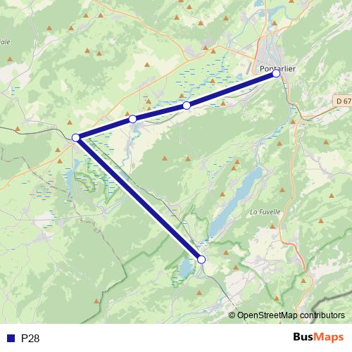 P28 rail Line Map