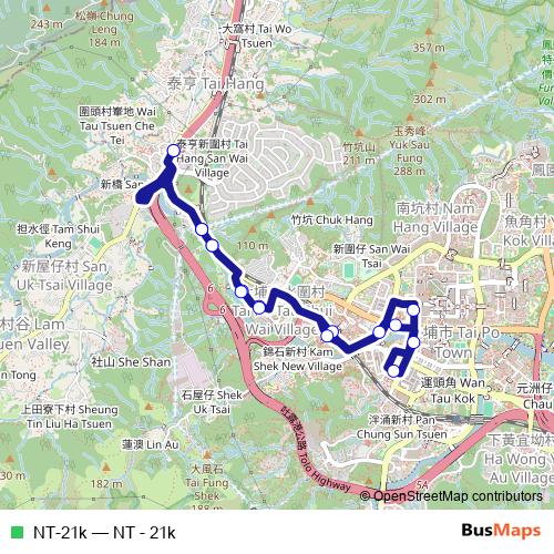 NT-21k bus Line Map