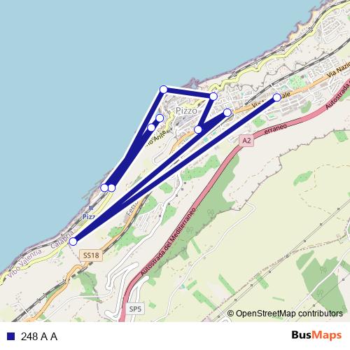 248 A A bus Line Map
