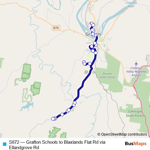 S872 bus Line Map
